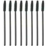 50pcs Plastic Handle Nylon Bristles Eyelash Brushes Disposable Lash Curler Eyebrow Comb (TM-214) (Black)